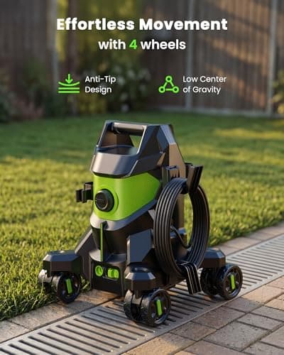 KVAOK Power Washer, 4 Quick Connect Nozzles - Thumbnail 4