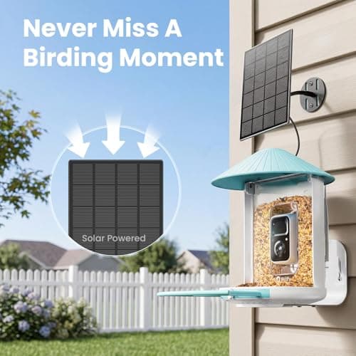 Birdfy Bird Feeder with 2K AI Camera, Solar Powered, Trending Gift Idea for Mom, Dad & Bird-Lover, Wireless Smart Birdwatching with Auto-Record Videos & Notify, Great for Backyard & Outdoor Use - Thumbnail 4