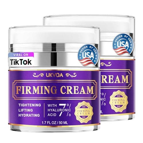 UKVOA Retinol Neck & Face Wrinkle Cream for Women, Neck Cream for Tightening and Firming, Anti Aging Skin Care with Collagen & Hyaluronic Acid, Instant Face Lift Cream 2-Pack - Image 1