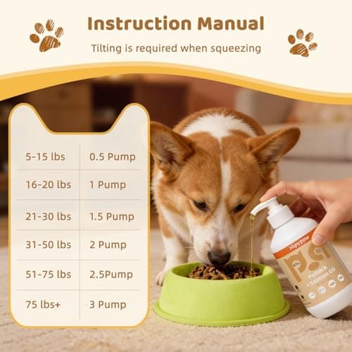 Hipypaw Fish Oil Omega 3 for Dogs - Salmon & Pollock Oil for Dogs and Cats - Defense Liquid Supplement for Skin, Coat Brain, Hip, Joint and Heart Health - Omega Oil for Pet(16OZ) - Thumbnail 6