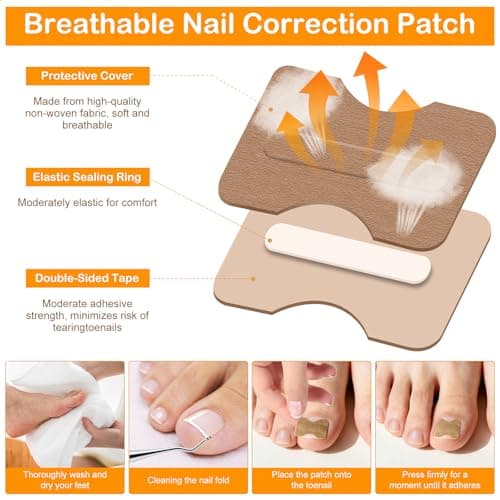 Ingrown Toenail Corrector Set with Correction Strips, Ingrown Toenail Removal Kit, Professional Ingrown Toenails Pedicure Tool Set (Silver) - Thumbnail 6