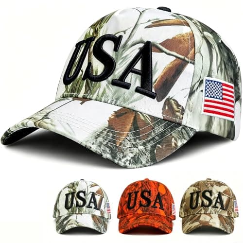 LELVK 4th of July Accessories USA Hats for Women Men, Embroidered Cotton American Flag Baseball Cap for Golf Travel Daily Wear - Image 1