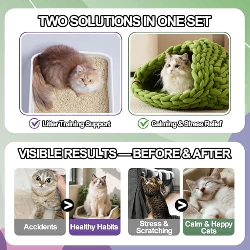 AutumnNest Cats Calming & Litter Training Spray Kit – 2-Pack 150ml Duo, Cat Training Spray with Catnip Calm & Cat Litter Attractant, Helps Stop Cats from Urinating in House, Safe Behavior Aid - Thumbnail 4