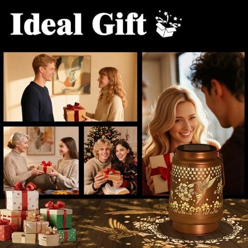 Hummingbird Solar Lanterns Outdoor Waterproof - Birthday Gifts for Women, Mom, Grandma, Mothers Day Gifts, Hanging Solar Lights for Yard, Patio, Porch, Garden Decor - Thumbnail 6