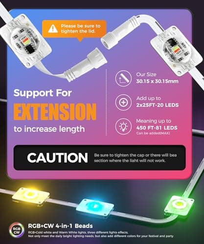 POOFZY Permanent Outdoor Lights for House,100ft RGB+IC Smart Outdoor Decor, 50 Scene Modes,App/Remote Control,IP67 Waterproof,for Christmas,Easter,V-Day,Thanksgiving,Daily & Holiday Party Decor - Thumbnail 4