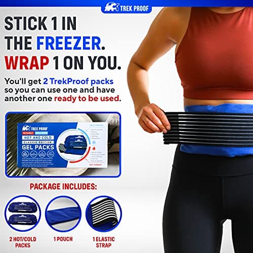 Ice Packs for Injuries Reusable (3-Piece Set) – Hot and Cold Ice Pack Therapy Gel Wrap Support – Supports Recovery, Joint and Muscle Pain – Knees, Back & More (3 Piece Set - Classic) - Thumbnail 3
