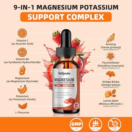 Potassium Magnesium Supplement Drop Liquid 2 Pack,Magnesium glycinate Drop - Thumbnail 3