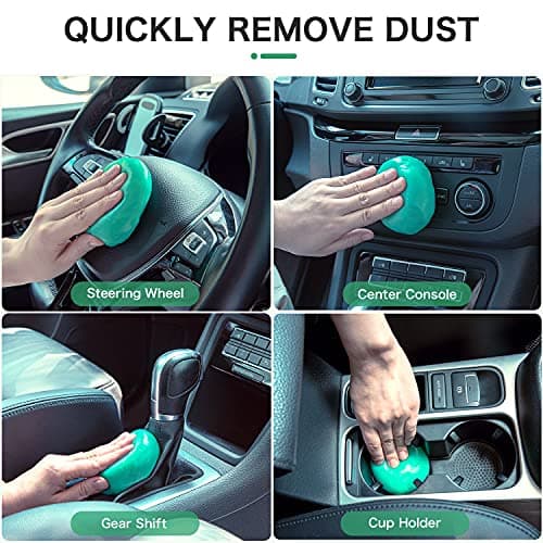 TICARVE Cleaning Gel for Car Detailing Car Cleaning Putty Auto Detailing Gel Detail Tools for Car Interior Cleaner Kit Car Vent Cleaner Automotive Car Cleaner Green - Thumbnail 3