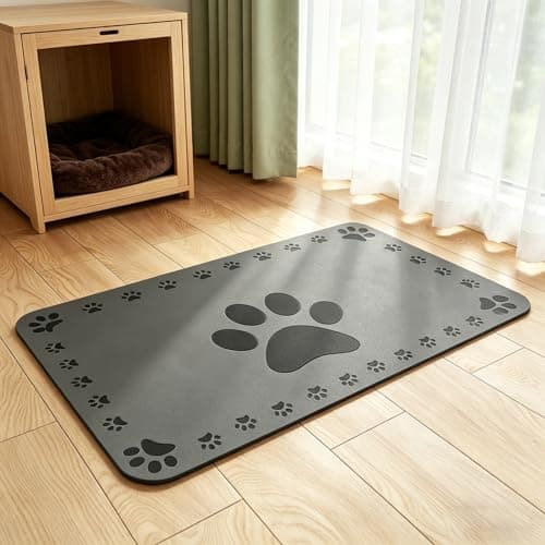 Pet Food Mat 24"x16" Cat Feeding Mats for Food and Water, Easy to Clean, Absorbent Dog Mats Quick Dry for Pet Supplies Messy Drinker