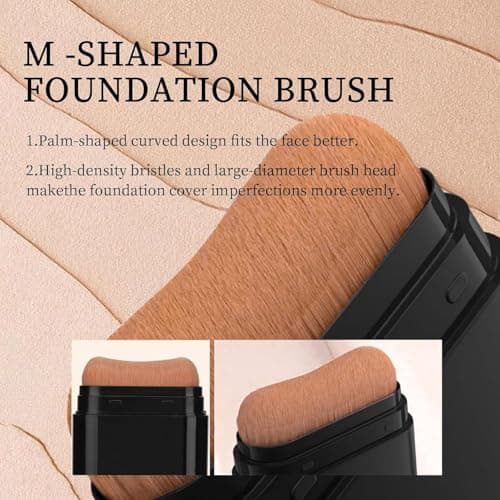 Foundation Stick, 2 in 1 Dual-Ended Long-Lasting Concealer Stick with Brush, Korean Concealer Stick Foundation, Full Coverage Korean Foundation, Tattoo Cover up Makeup, Matte Finish(05DEEP WHEAT) - Thumbnail 6