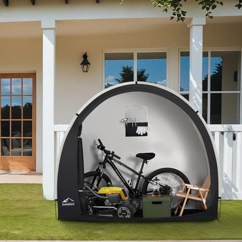 Bike Storage Shed Tent, Waterproof Outdoor Storage Shed for Bicycle, Easy Setup, Portable Storage Tent for Motorcycle,Garden Tools,Lawn Mower - Thumbnail 2