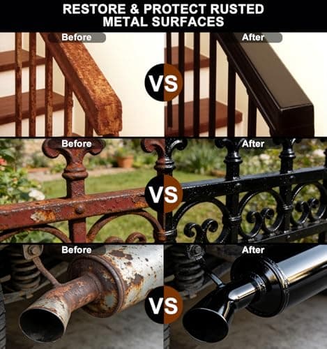 2 in 1 Rust Converter & Metal Primer, 35 oz Black Rust Reformer Paint for Metal, Ultra Rust Encapsulator & Inhibitor, Heat Resistance Rust Neutralizer & Conversion for Trailer, Truck Frame, Car Chassis - Thumbnail 2