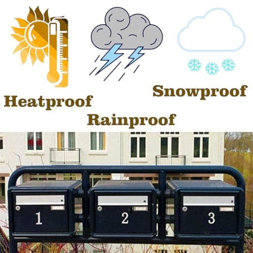 Mailbox Numbers for Outside, MONNCHA House Numbers for Mailbox 3D Self Adhesive mailbox Numbers 2 Inch Door Address Numbers Stickers for Mailbox, Apartment, House, Trash Bins - Silver - Thumbnail 2
