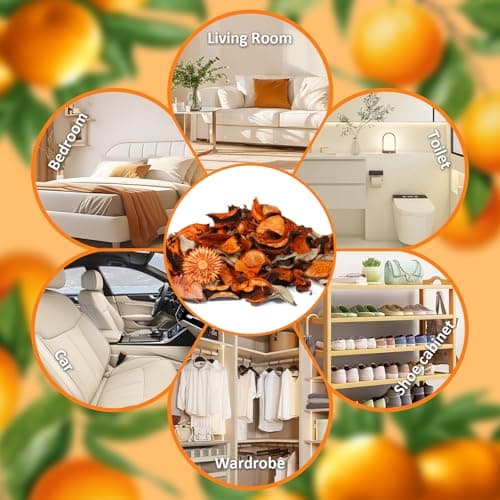 STRN Natural Dried Citrus Flower Sachets (2-Pack), Potpourri Vase Filler Long-Lasting Fragrance Potpourri Bags for Closet, Drawer, Car & Home, Reusable Scented Sachet Gift Set - Thumbnail 6