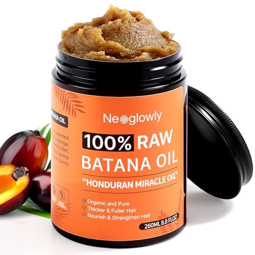 Neoglowly Batana Oil for Hair Growth, 100% Pure & Organic from Honduras, Wild Growth Hair Oil, Enhances Thickness & Strengthens Strands, Suitable for All Hair Types (8.8 oz)