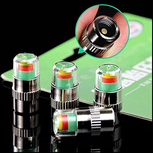 ANKI HAPPIGO 8Pcs 2.2Bar 32-to-35 PSI Car Tire Pressure Monitor Valve Stem Caps Sensor Indicator Easy to Read 3 Color Eye Alert - Thumbnail 2