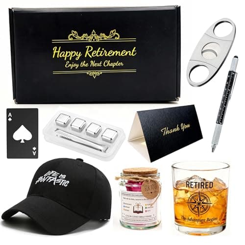 Retirement Gifts for Men 2026,12Pcs Birthday Gift for Dad,Happy Retired Gifts Basket for Father, Grandpa, Coworker, Teachers, Boss, Friends, Retirees. - Image 1