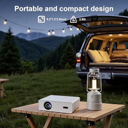XENPONAD 4K Smart Projector, Native 1080P Full HD Projector with Google TV 1000 ANSI Lumens Auto Focus Keystone Correction WiFi Bluetooth Portable Home Theater Projector for Outdoor Bedroom Movie - Thumbnail 5