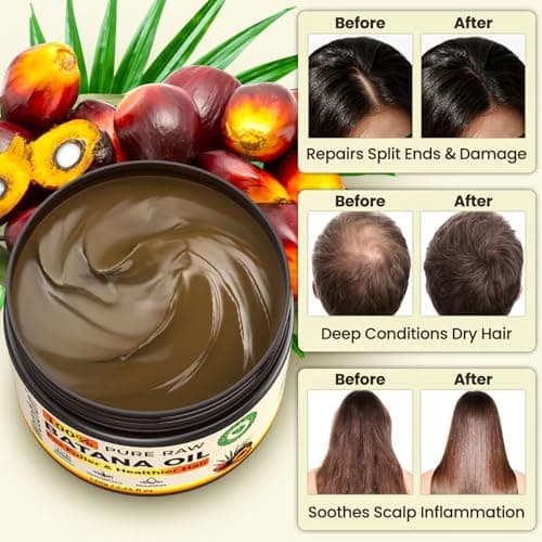 Batana Oil for Hair Growth, 100% Pure Organic Raw Batana Oil Paste from Honduras, Dr. Sebi Cold Pressed for Hair Thickness&Loss Prevention, Scalp Treatment to Repair Split Ends&Strengthen Hair, 4.23oz - Thumbnail 3