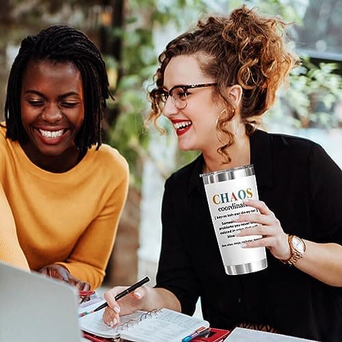 YXOTJHS Chaos Coordinator Tumbler, Chaos Coordinator Gifts for Women Boss Lady Coworker Manager Teacher Assistant Mom-Thank You Gift, Birthday Gifts for Women-20 Oz Stainless Steel Tumbler - Thumbnail 2