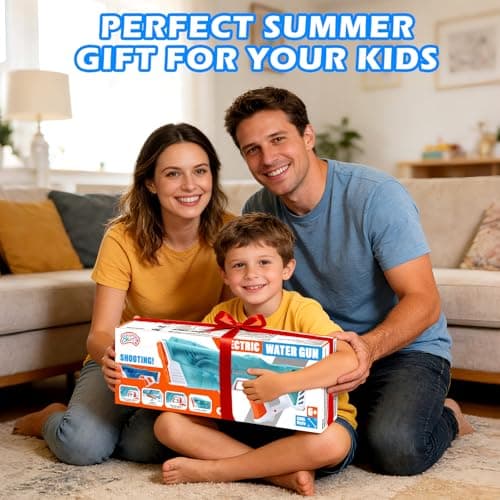 Skirfy Electric Water Gun for Adults Kids, Powerful Automatic Squirt Gun, High Powered Shooting 100+ Blasts, Strongest Auto Water Blaster, Long Range, Pool Outdoor Water Toy Game - Thumbnail 6