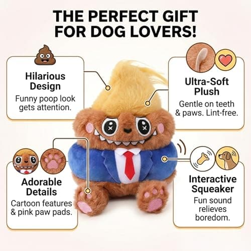 jaycos Funny Iconic Parody Plush Dog Toy - 6" Interactive Shaking Wobble Sound Toy, Durable Stuffed Pet Toy with Detachable Keychain for Small & Medium Dogs - Thumbnail 2