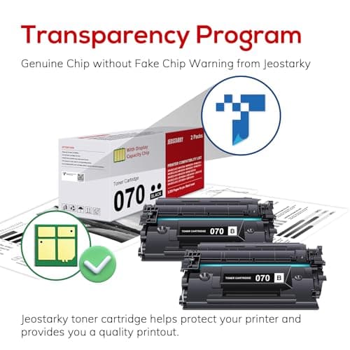 Jeostarky Compatible for Canon 070 Black Toner Cartridge Replacement for Canon 070h CRG070 Toner for Canon ImageCLASS MF465dw MF462dw MF460dw LBP246dw LBP247dw LBP243dw LBP240dw Laser Printer 2 Pack - Thumbnail 3