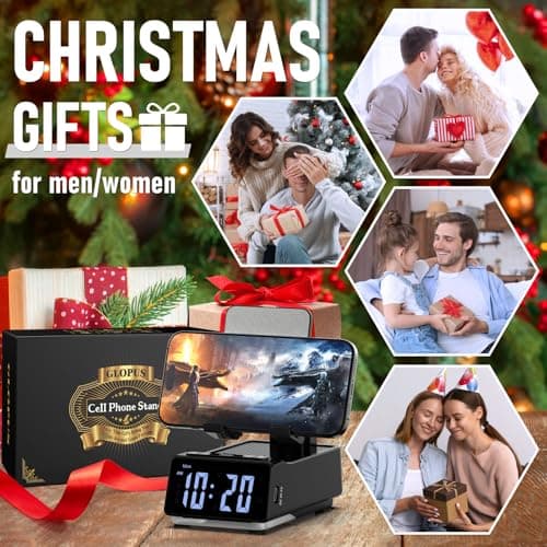 GLOPUS Gifts for Men, Cell Phone Stand with Wireless Bluetooth Speaker, Birthday Gifts for Him Husband Boyfriend, Dad Gifts for Fathers Day, Cool Gadgets for Men - Thumbnail 2