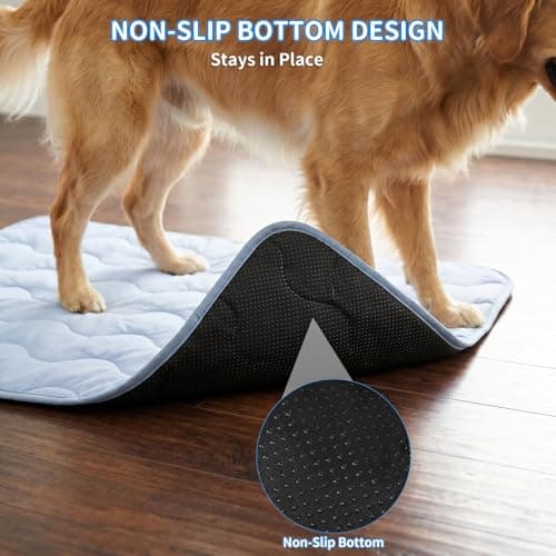 NAMOTEK Washable Dog Cooling Mat Ice Silk Cool Mat for Pet Self Comfortable Blanket Dog Pad - Thumbnail 3
