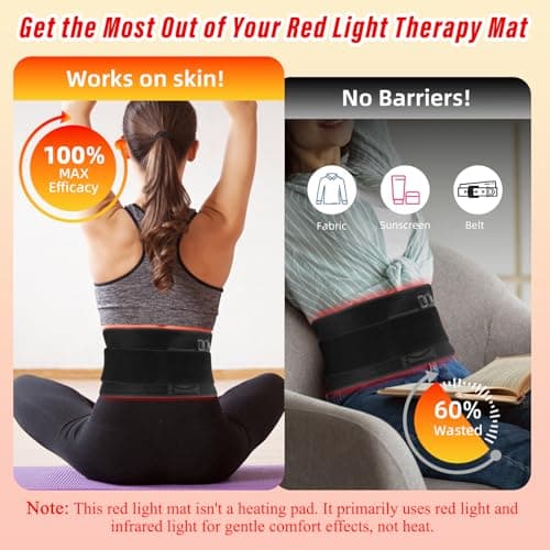 Red Light Therapy for Body, 660nm 850nm 16" 3 in 1 LED Infrared Redlight Therapy Belt Wrap Pad for Neck Shoulder Back Knee Muscle - Thumbnail 3
