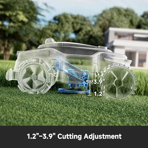 [All-Terrain Wire-Free] DREAME A3 AWD 2000 Robot Lawn Mower, 360° 3D LiDAR & AI Dual Vision Smart Robotic Mowers for 0.5 Acre, 80% Slopes & 45min Fast Charge, 1.97" Edge Trimming, 4G GPS Anti-Theft - Thumbnail 6