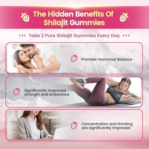 VivoNu Himalayan* Shilajit* Gummies with Ashwagandha* & Gokshura | 85+ Trace Minerals & Fulvic Acid | Organic, Micronutrient Supplement for Men & Women (Women 4000mg / 1 Bag) - Thumbnail 4