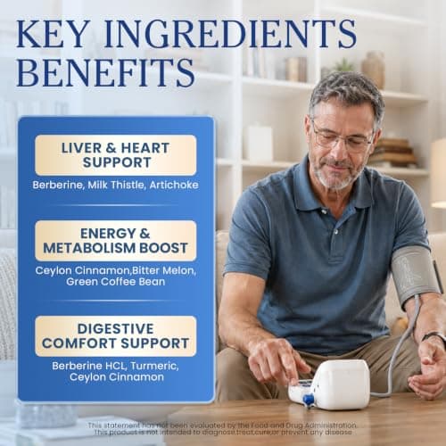 Berberine Supplement with Ceylon Cinnamon - Berberine Liquid Drops with Milk Thistle, Ceylon Cinnamon, Turmeric,Bitter Melon, Berberine Phytosome for Digestion System, Immune Health Support-Vegetarian - Thumbnail 3