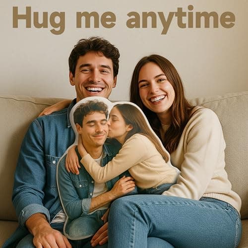 bccpnl Custom Pet & Person Pillow with Photo – Personalized Dog, Cat & Funny Couple Photos, Room Decor, Boyfriend & Girlfriend, Soft Anime Body Decorative Pillow. - Thumbnail 3