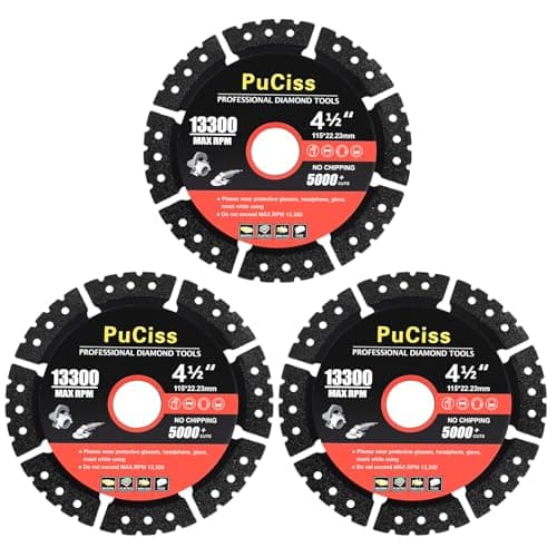 4-1/2 Inch Industrial Metal Cutting Saw Blades Bundle,Diamond-Infused Grinder Blades, Glass Cutters Tools, Discos para Cortar Ceramica & Indestructible Disc for Tile/Metal (3, 4-1/2") - Thumbnail 2