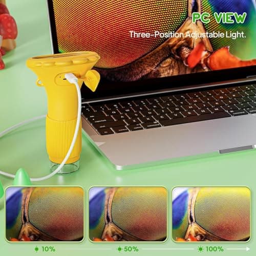 Kids Microscope - Ashfly 1000X Portable Microscope for Kids, Photo & Video Miniscope Pocket Microscope Gifts, 2'' Digital Screen | Ideal Easter Gifts 2026 for Boys Girls Age 3-12 - Thumbnail 6