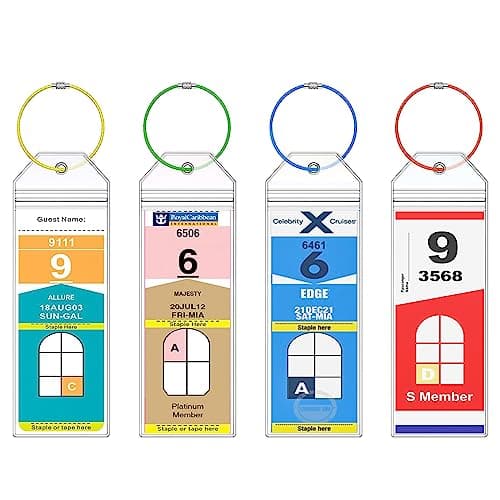 Cruise Luggage Tags, NTONPOWER Cruise Tags Holders with Steel Loops Clear Cruise Luggage Tags for Cruise Ships Fits All Royal Caribbean & Celebrity Cruise Cruise Essentials in 2024 - Image 1