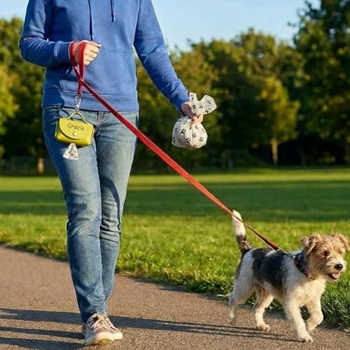 Custom Dog Name Poop Bag Holder for Leash, Large Opening Easy Pull Out Dog Waste Bag Dispenser with Used Bag Carrier Compartment, Perfect Gifts for Dog Owners Suitable for Any Retractable Leash - Thumbnail 3
