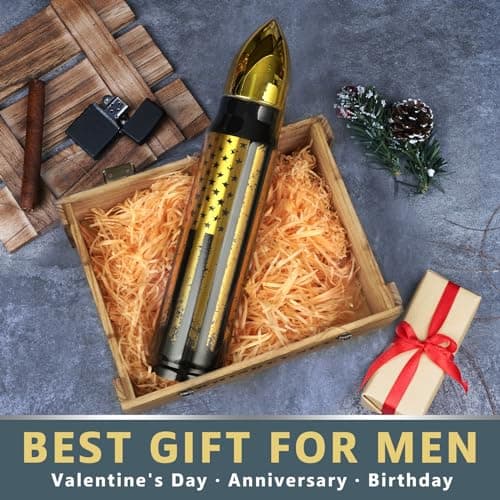 Funslive Gifts for Men Him - 34 oz Black Tumbler American Flag Bullet Tumbler - Bullet Cup for Dad - Easter Stocking Stuffers for Men Husband Dad - Anniversary Birthday Husband Mens Gift 2026 - Thumbnail 4