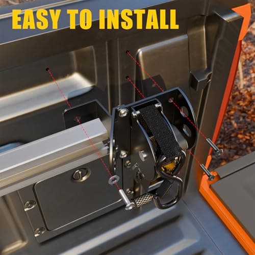 Maxzina Retractable Ratchet Straps Compatible with 2022-2025 2026 Ford Maverick Retracting Straps Auto Retract Securing Strap Tie Down System 2PCS for 2024 Maverick Accessories - Thumbnail 6