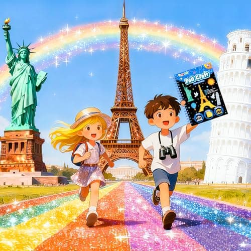 FUNNYB&G Foil Art Crafts for Kids Ages 4-8: Mother's Day 2026, Birthday Gift for Kids, Art and Crafts Supplies, Party Favors, Creative Toys for Kids 4 5 6 7 8 9 Years Old(Buildings) - Thumbnail 3