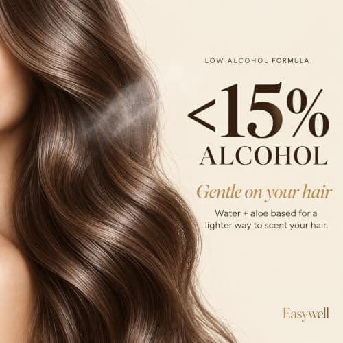 EASYWELL Hair Perfume for Women, Lightweight Fruity Floral Hair Mist Spray with Keratin, Vitamin B5 & Amino Acids, Nourishing Non-Greasy Formula, 75ml Glass Bottle - Thumbnail 6