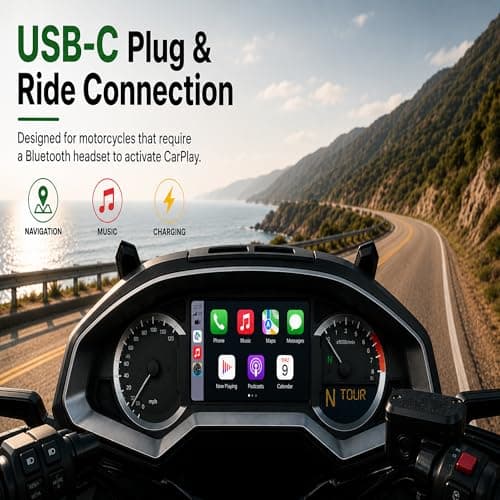 Tifziogu Motorcycle CarPlay Bluetooth Headset Bypass Adapter - Thumbnail 5