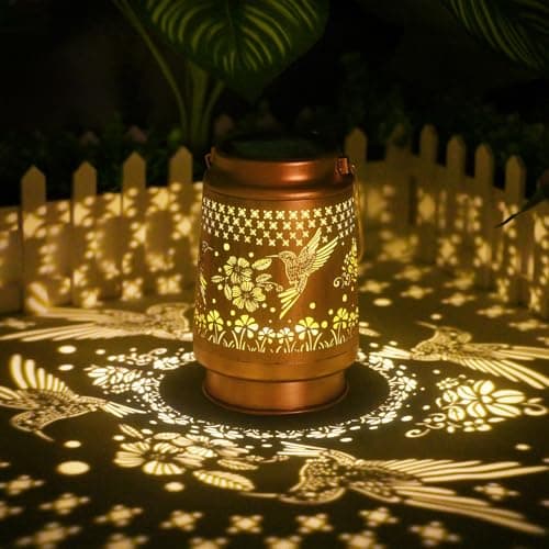 Hummingbird Solar Lanterns Outdoor Waterproof - Birthday Gifts for Women, Mom, Grandma, Mothers Day Gifts, Hanging Solar Lights for Yard, Patio, Porch, Garden Decor - Image 1