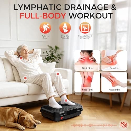 NXSCI Vibration Plate Exercise Machine,Vibrating Platform for Lymphatic Drainage with 250 Speeds,500 lbs Weight Capacity,Vibrated Plates for Weight Loss,Full Body Workout Equipment for Fitness at Home - Thumbnail 3