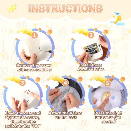 FATIRO Breathing Stuffed Animal, Soothe Snuggle Penguin Plush for Anxiety, Breathing Buddy with Interactive Realistic Breathing Motion & Gentle Snoring Plush for Babies Kids and Adults (Penguin) - Thumbnail 5