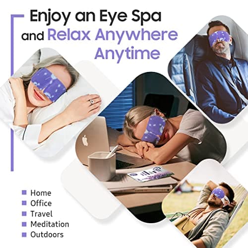 BeHoomi 20Packs Steam Eye Mask, Heated Eye Mask Warm Compress for Eyes, Disposable Self Heating Steam Mask for Sleep, Spa, Travel Essentials, Relaxation Gifts for Women, Mothers Day Gifts (Lavender) - Thumbnail 6