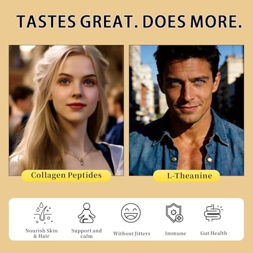 Pablo Blue Instant Mushroom Coffee & Collagen Coffee with 10 Organic Mushrooms – Lion’s Mane, Chaga, Reishi, L-Theanine in Mushroom Instant Coffee for Focus, Skin, Gut Health & Immunity, 30 Serv. - Thumbnail 4