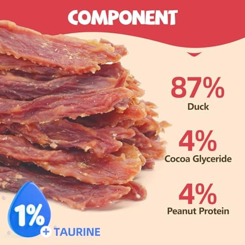 PawFuel Dog Treats Duck Jerky Made of Real Duck Breast Meat, Rich in Taurine High Protein Low in Fat. Suitable Small Or Medium,Large Dogs Training Rewards. Each Pack 14.11 Ounces. - Thumbnail 2