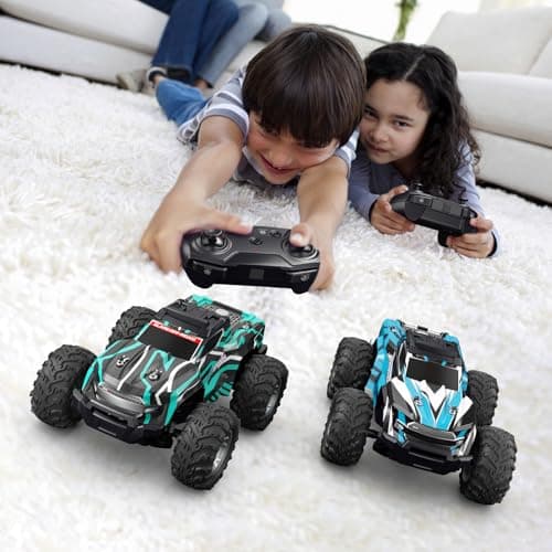Resosese Remote Control Car for Boys, 1:16 Scale All Terrain RC Cars,High Speed 25Km/h Fast Car with Colorful Led Light and Spray RC Truck,Toy Car Gift for 6 7 8 9-14 Year Old Boys - Thumbnail 6